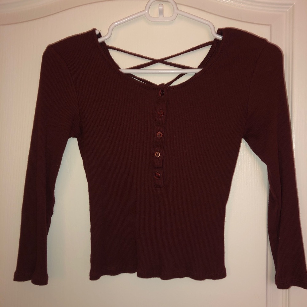 F21 Maroon Long Sleeve